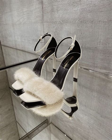 ysl heels fur|YSL heels for sale.